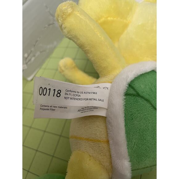Super Mario Nintendo Koopa Troopa Turtle 8" Plush 2019 Stuffed Animal Yellow - Picture 10 of 10